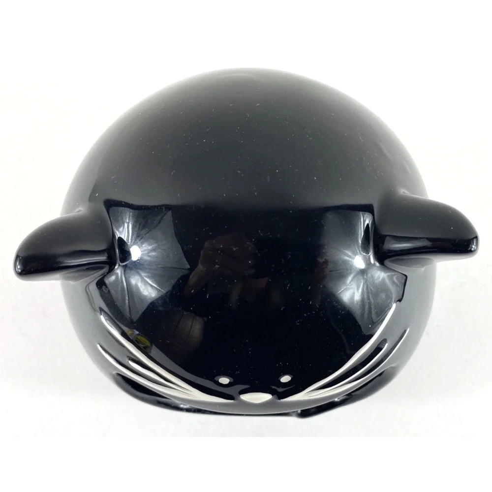 Treat Bowl Black Cat Bowl Ceramic Halloween Candy